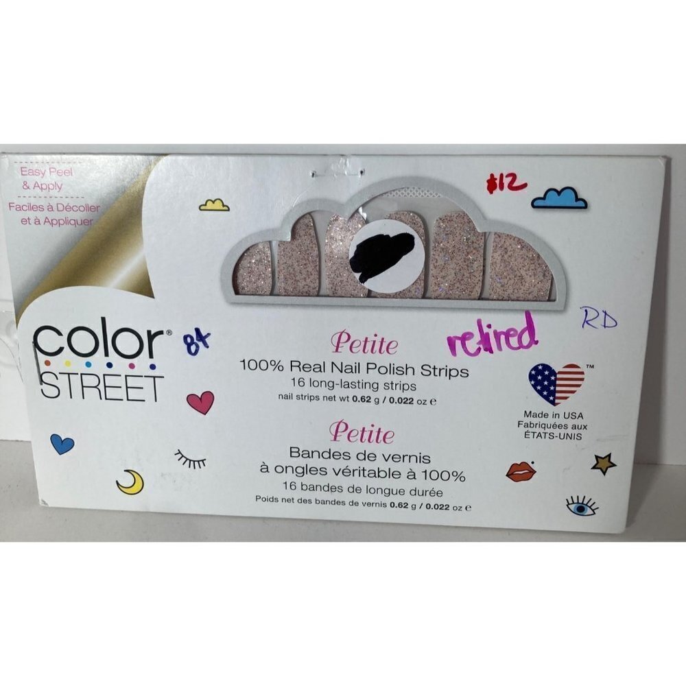 Color Street Nail Polish Strips‎ Tiny & Shiny Retired NIP